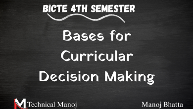 Bases for Curricular Decision Making