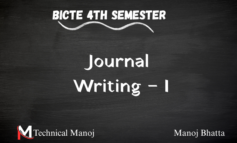 Journal Writing – I