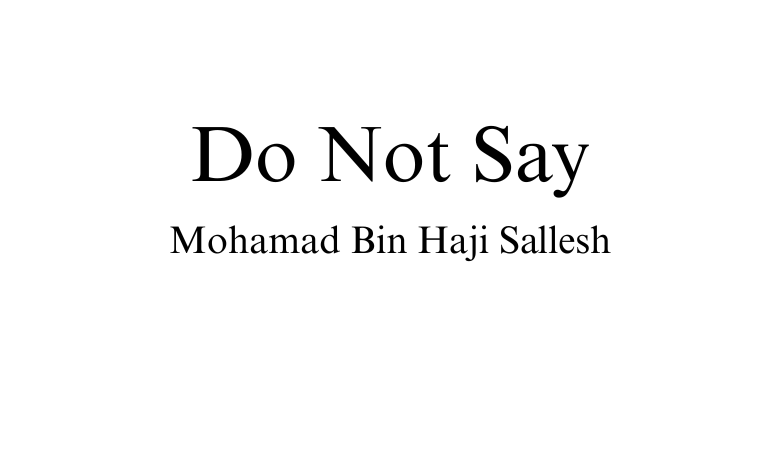 do not say